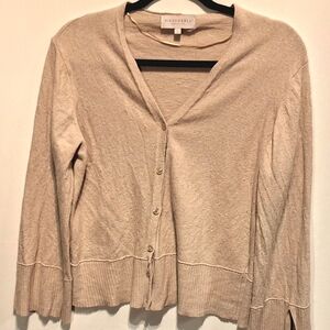 Women's Beige Cardigan Sweater